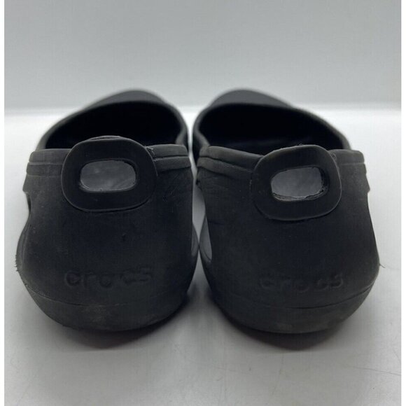 Crocs Kadee Ballet Flats Women's Black Slip Resistant Slip On Shoes 200941 Sz 7 - Picture 4 of 6
